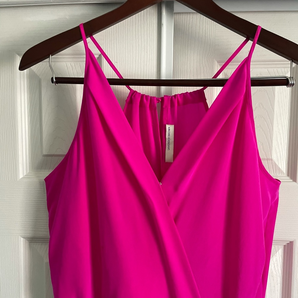 Neon pink silk summer dress!